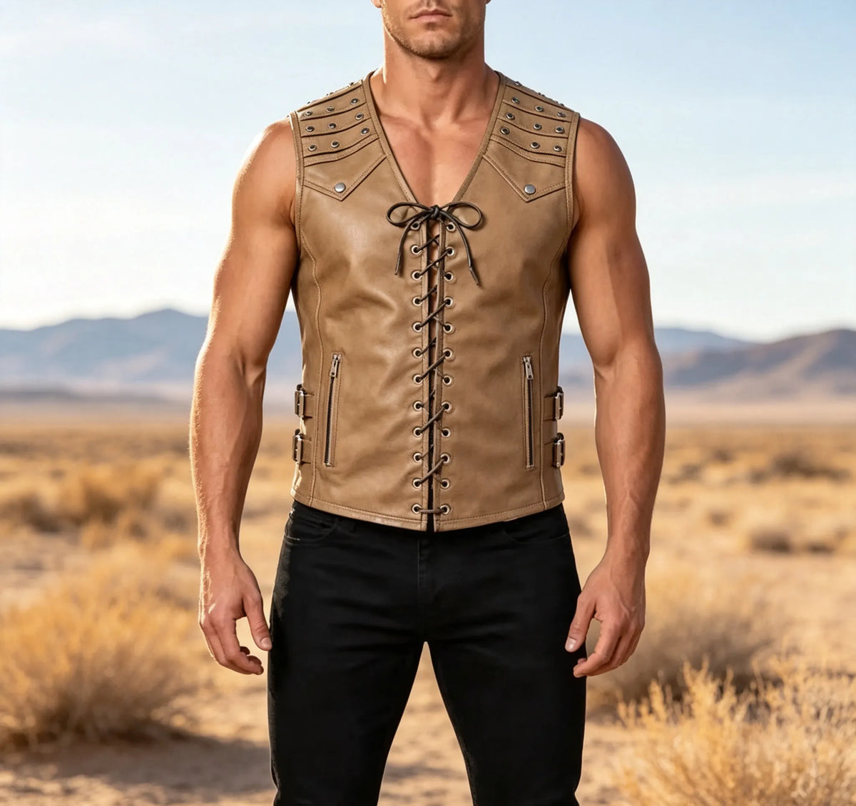 Men's Western-style Sleeveless Vest