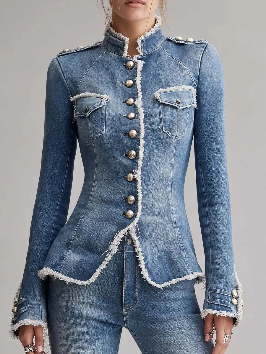 Vintage Jacket in denim, Designer Aesthetic