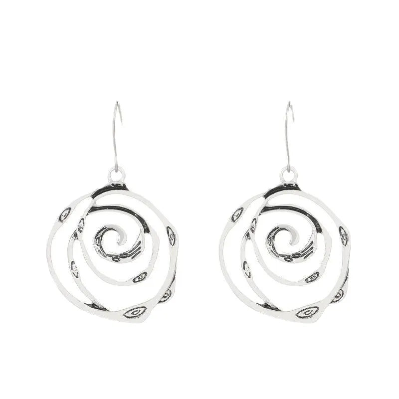 Vintage Hollow Circular  Earrings