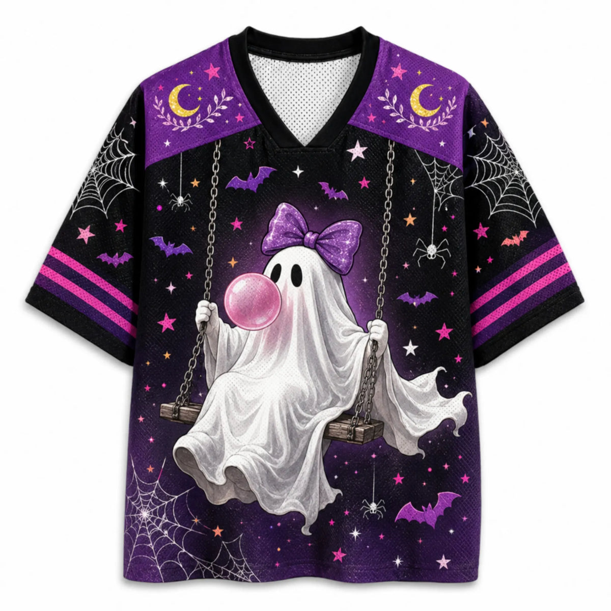 Chaotic Club Bubble Gum Ghost Spooky Squad Halloween Mesh Jersey