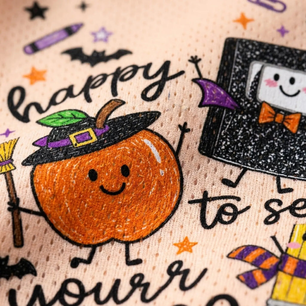 Chaotic Club Classroom Doodle Halloween Mesh Jersey