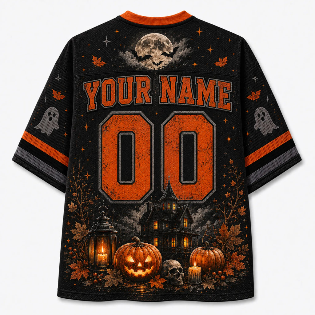 Chaotic Club Custom Haunted House Pumpkin Halloween Jersey