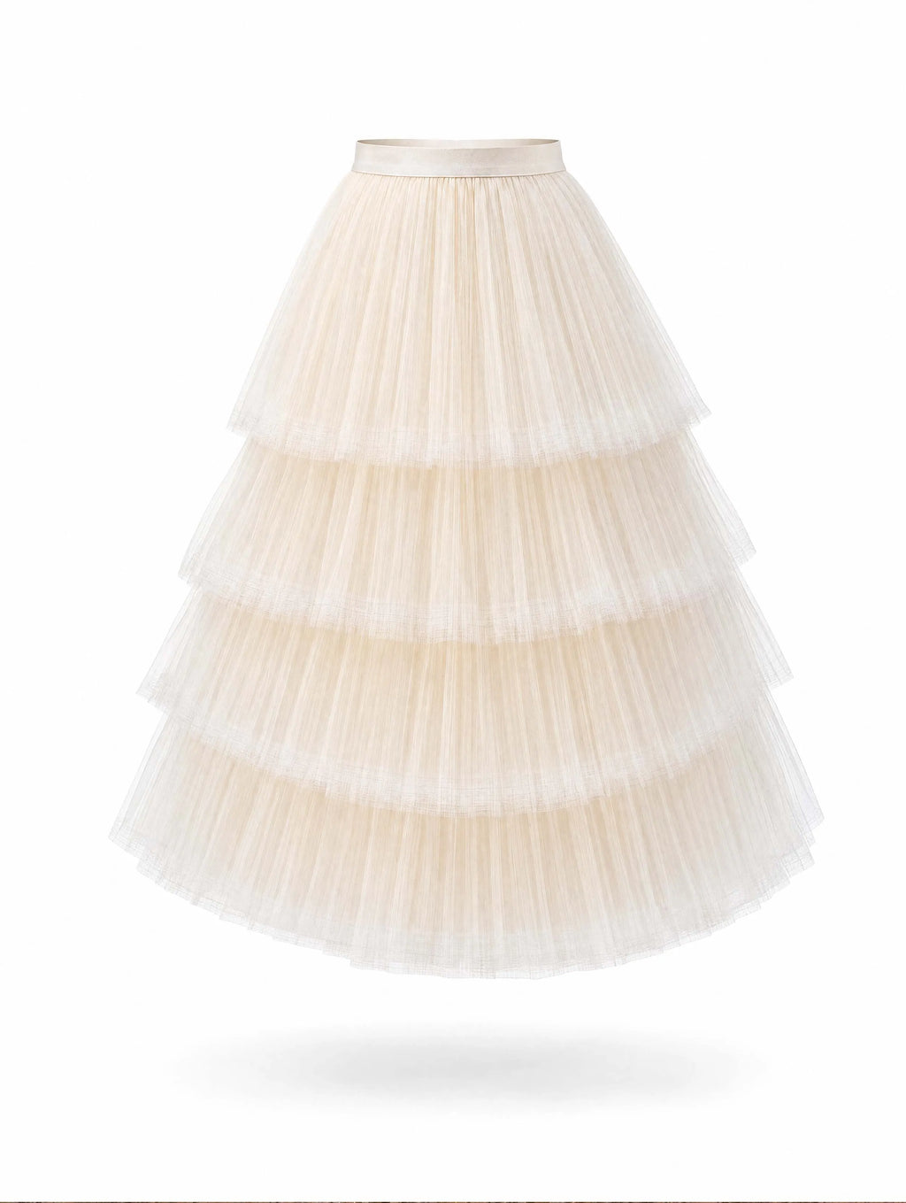 Vintage Tiered Tulle Maxi Skirt