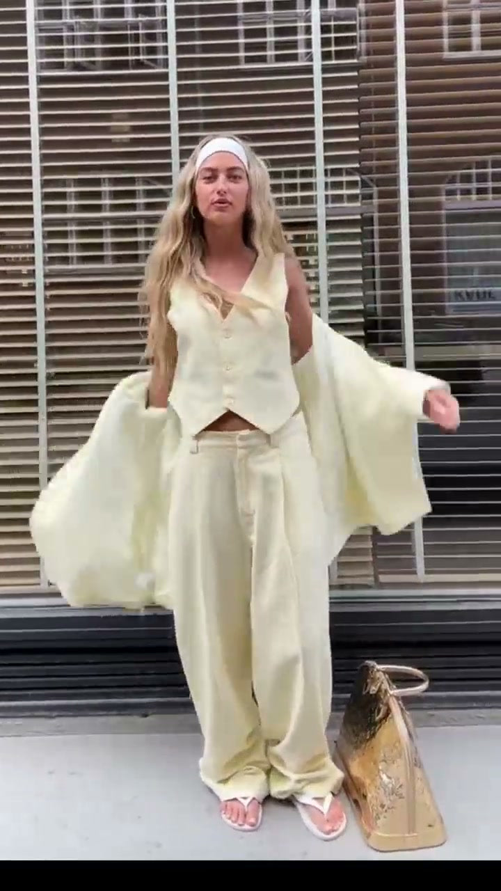 butter-yellow-tailored-3-piece-set-oversized-blazer-v-neck-vest-wide-leg-trousers