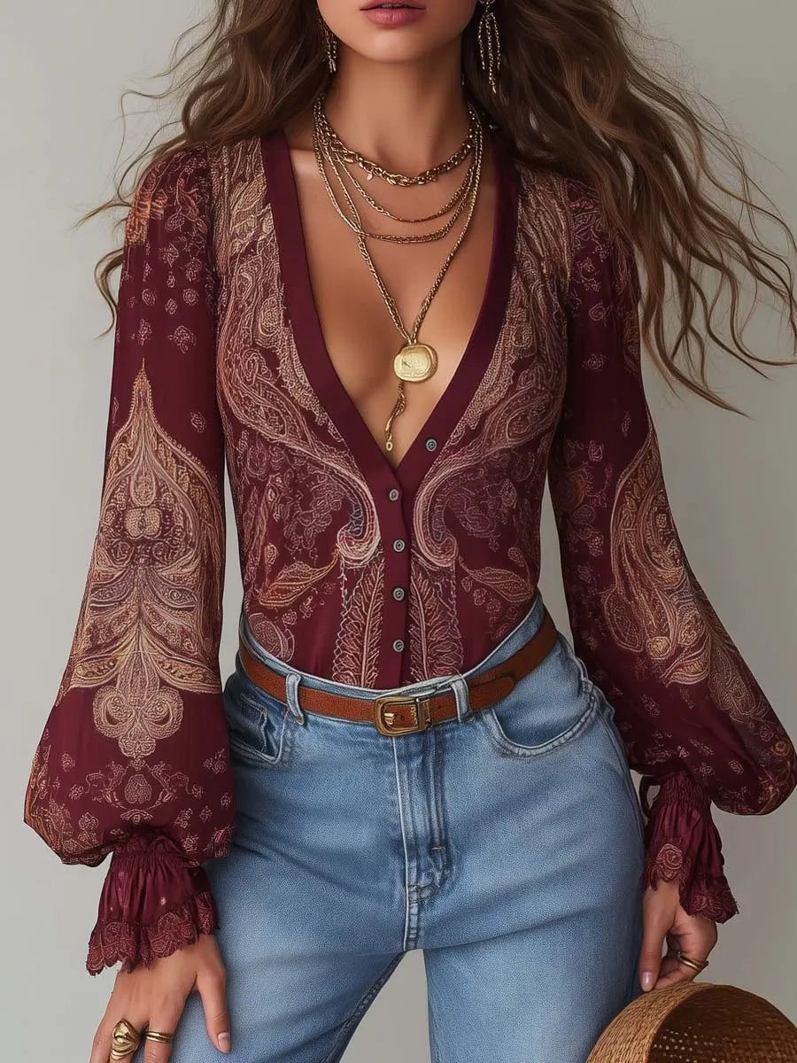 Vintage Blouse in soft, Smart Price