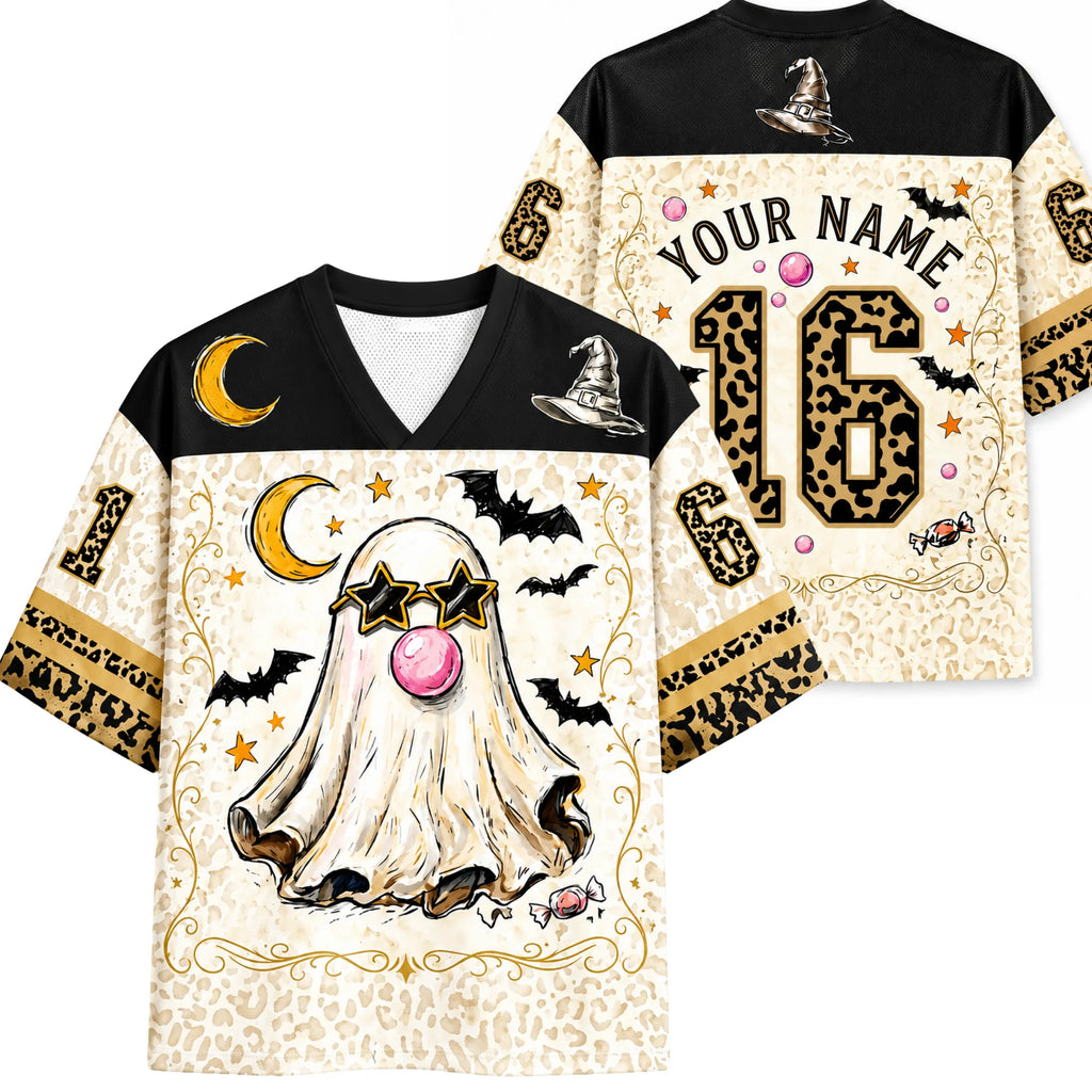 Chaotic Club Bubblegum Ghost Leopard Halloween Jersey