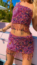 Paradiso Multicolor Beaded Fringe Two‐Piece Setets