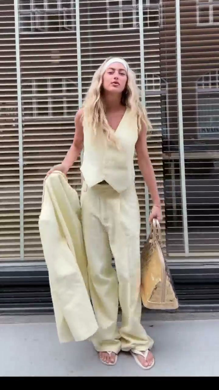 butter-yellow-tailored-3-piece-set-oversized-blazer-v-neck-vest-wide-leg-trousers