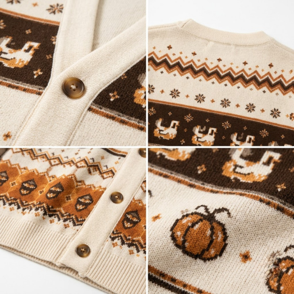 Chaotic Club Pumpkin Patch Chicken Cardigan