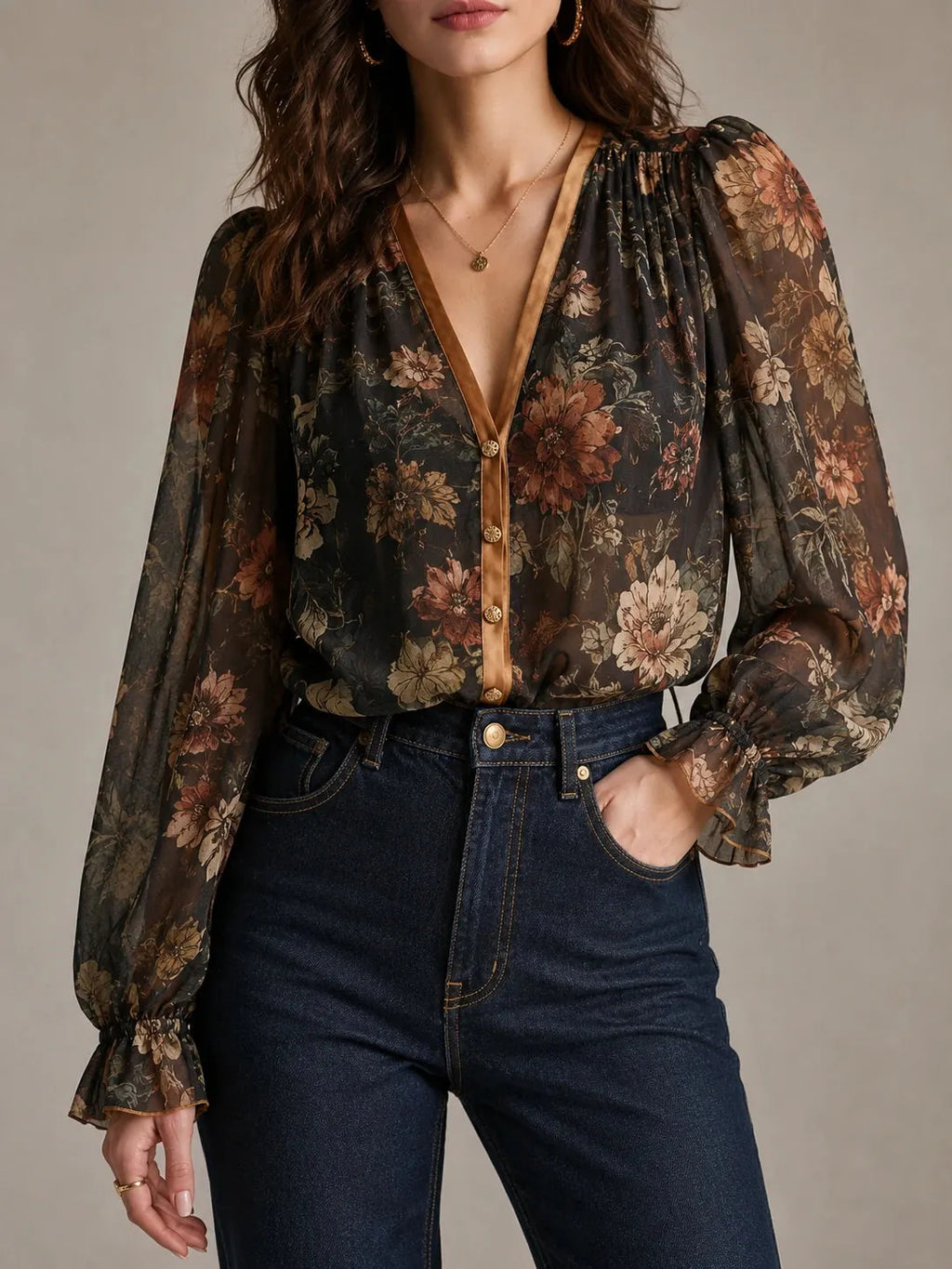 Chic Blouse in soft, Premium Look