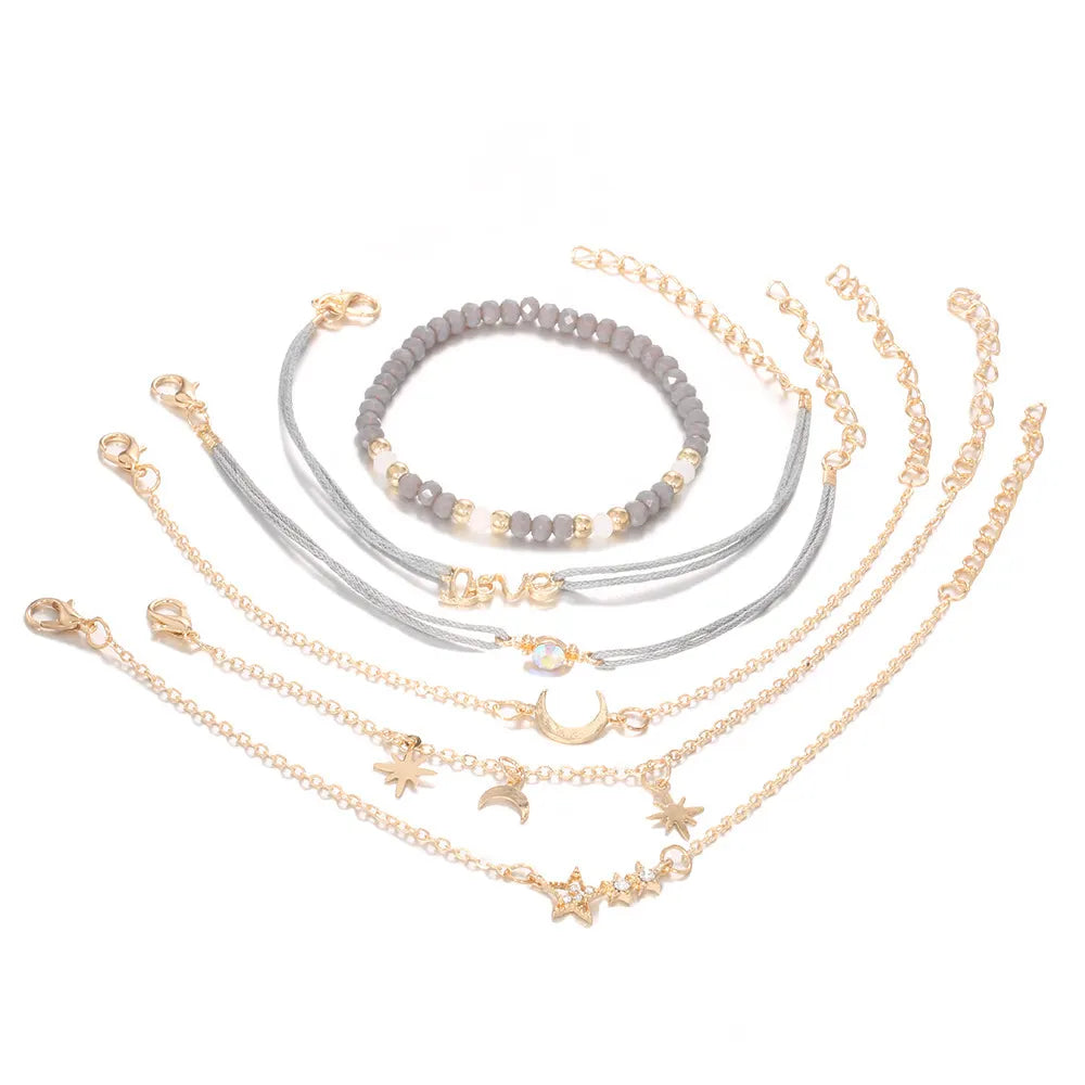 Star And Moon Theme Set Bracelet