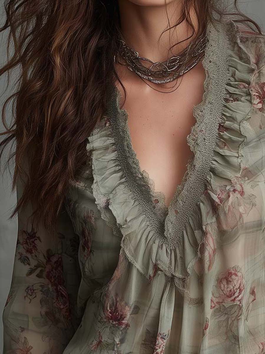 Vintage Blouse in chiffon, Best Value