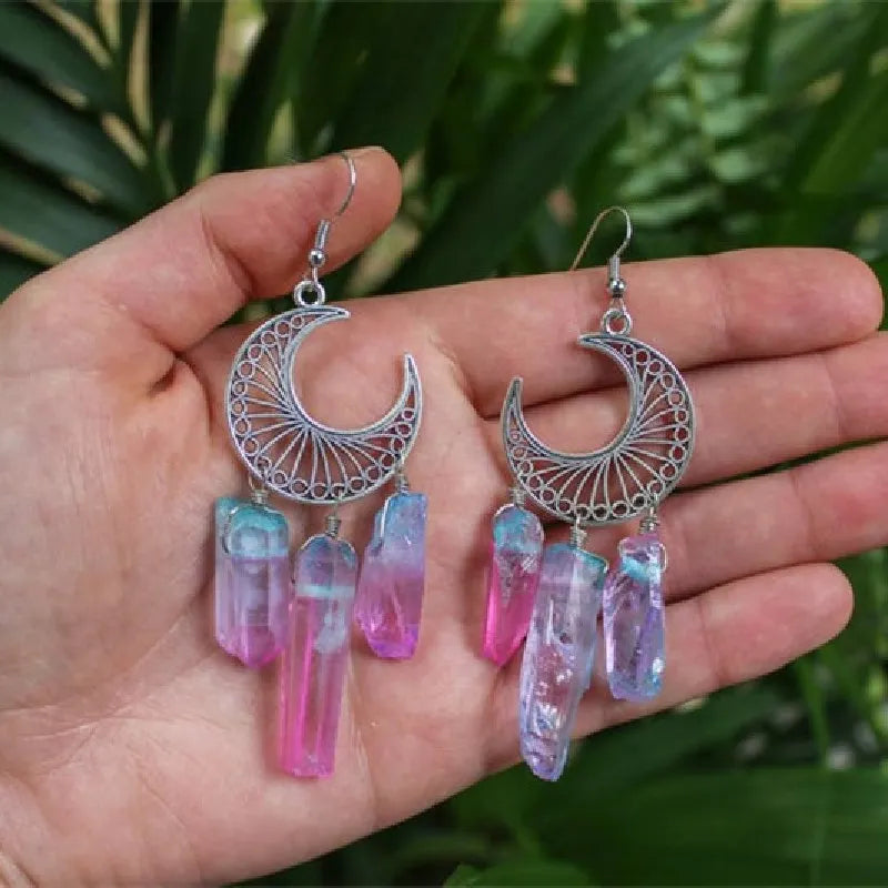 Purple Crystal Earrings