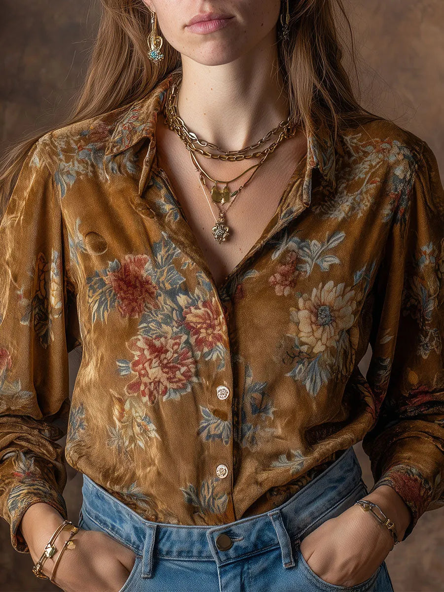 Vintage Blouse in suede, Affordable Luxury