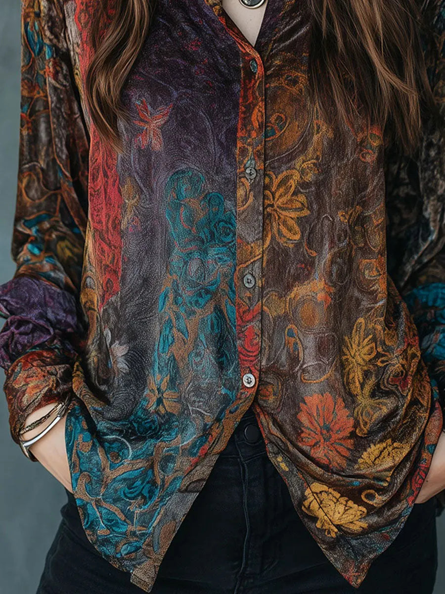 Boho Shirt in velvet, Affordable Luxury