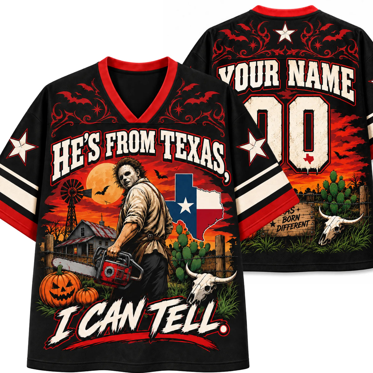 Chaotic Club Custom Chainsaw Halloween Mesh Jersey