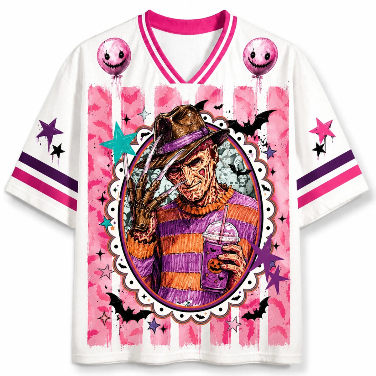Chaotic Club Preppy Horror Bundle Retro Halloween Characters Mesh Jersey