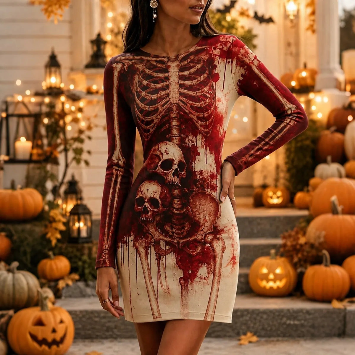 Wickedly Chic Mini Dress – Spooky Pick