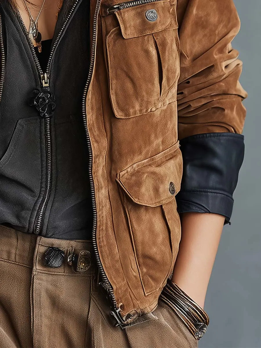 Vintage Jacket in suede, Premium Look