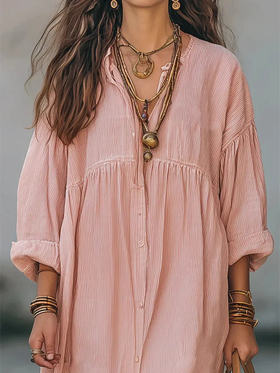 Chic Maxi Dress in cotton, Premium Look
