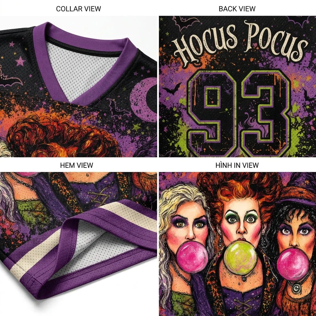 Chaotic Club Retro Hocus Pocus Witches Halloween Jersey
