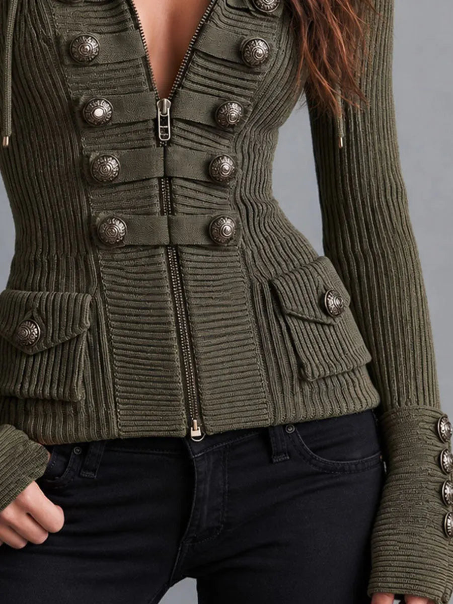 Retro Jacket in soft knit, Premium Look