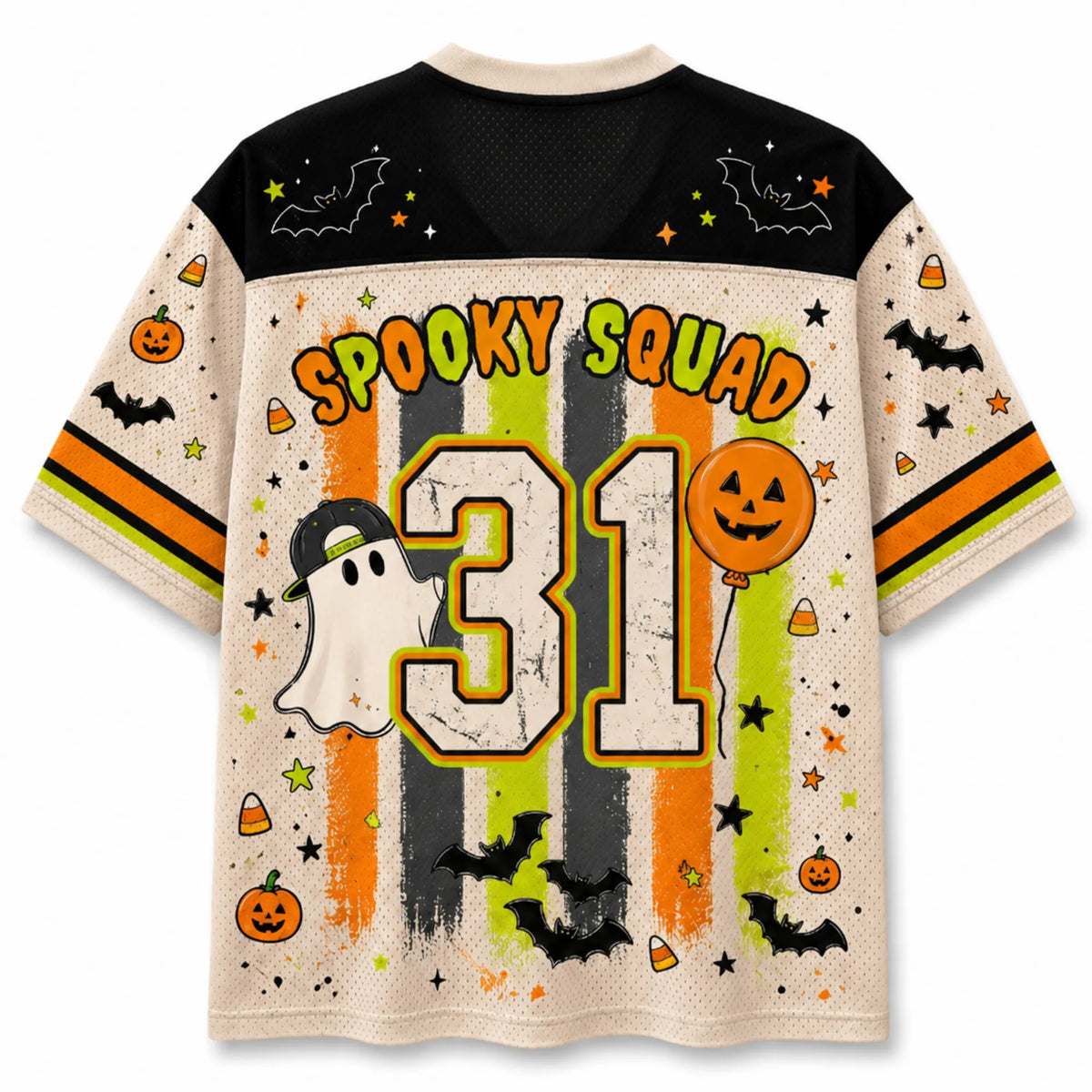 Chaotic Club Cool Snapback Ghost Spooky Squad Halloween Mesh Jersey