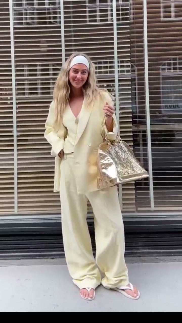 butter-yellow-tailored-3-piece-set-oversized-blazer-v-neck-vest-wide-leg-trousers