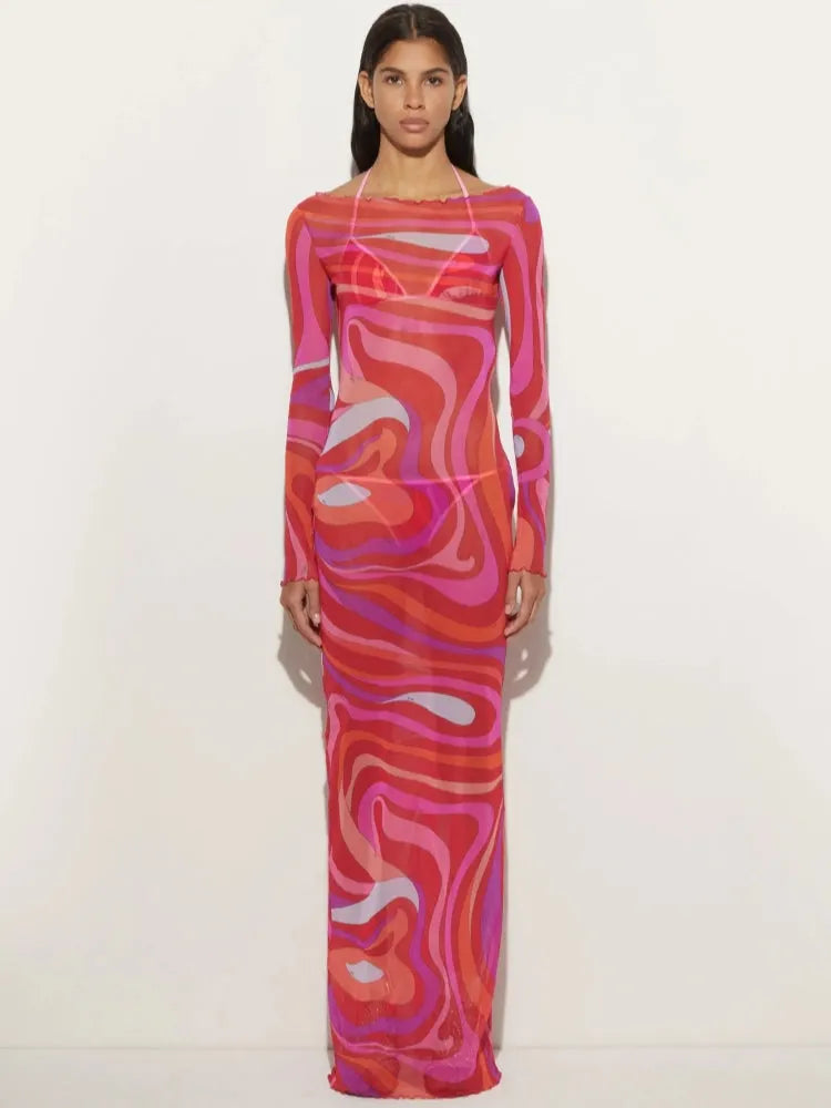Marm Chiffon Maxi Dress