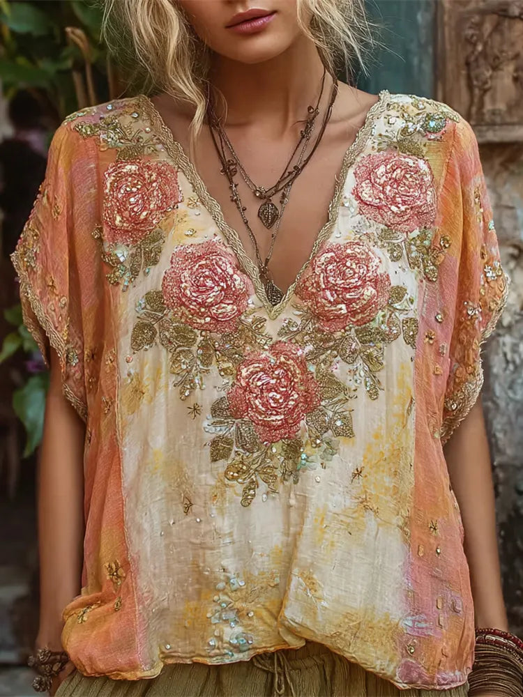 Boho Shirt in linen, Unbeatable Price