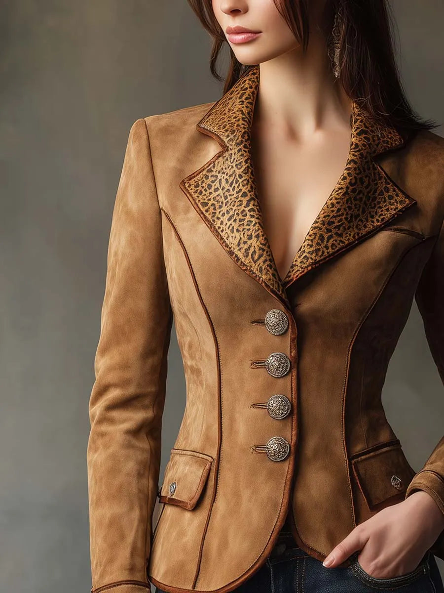 Retro Blazer in suede, Affordable Luxury