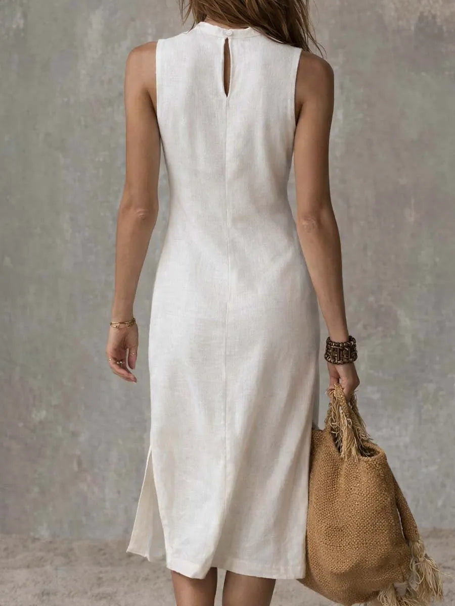 Midi Dress with linen – Unbeatable Price