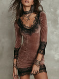 Vintage Mini Dress in velvet, Affordable Luxury