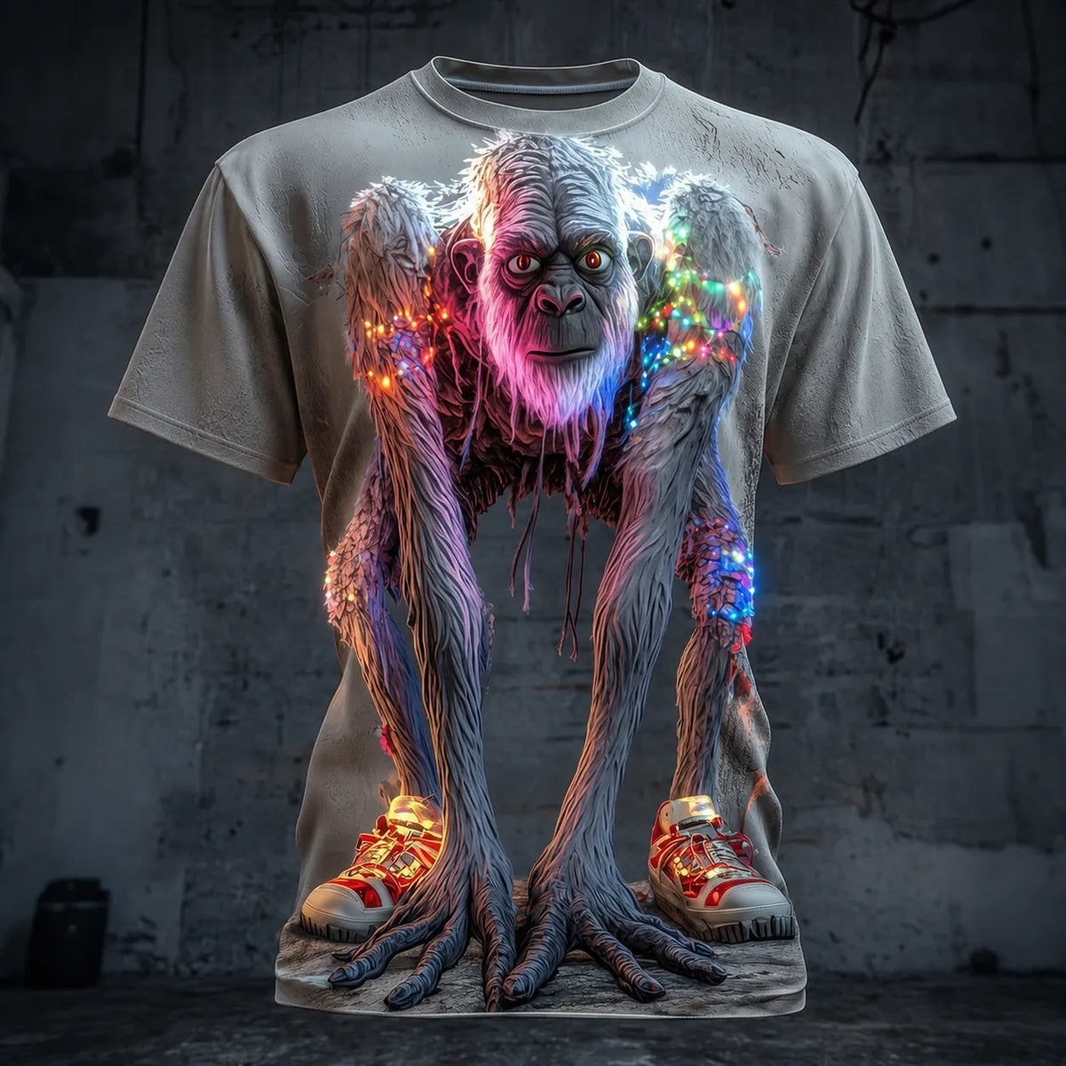 Men's Retro Halloween Pattern Casual T-shirt
