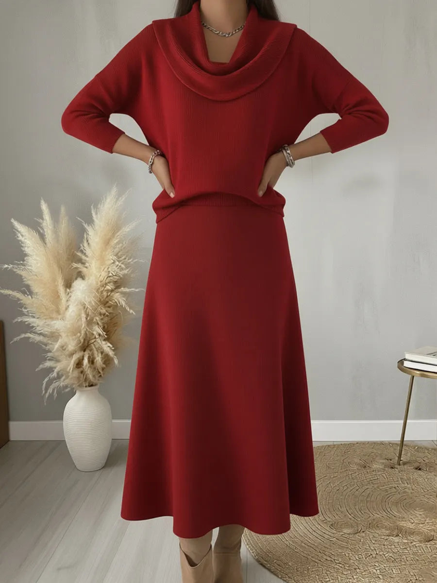 Women's Soft and Elegant Solid Color Ruffled Collar Sweater Top