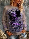 Women's Halloween Optical Illusion Zombies 3d Sweatshirt