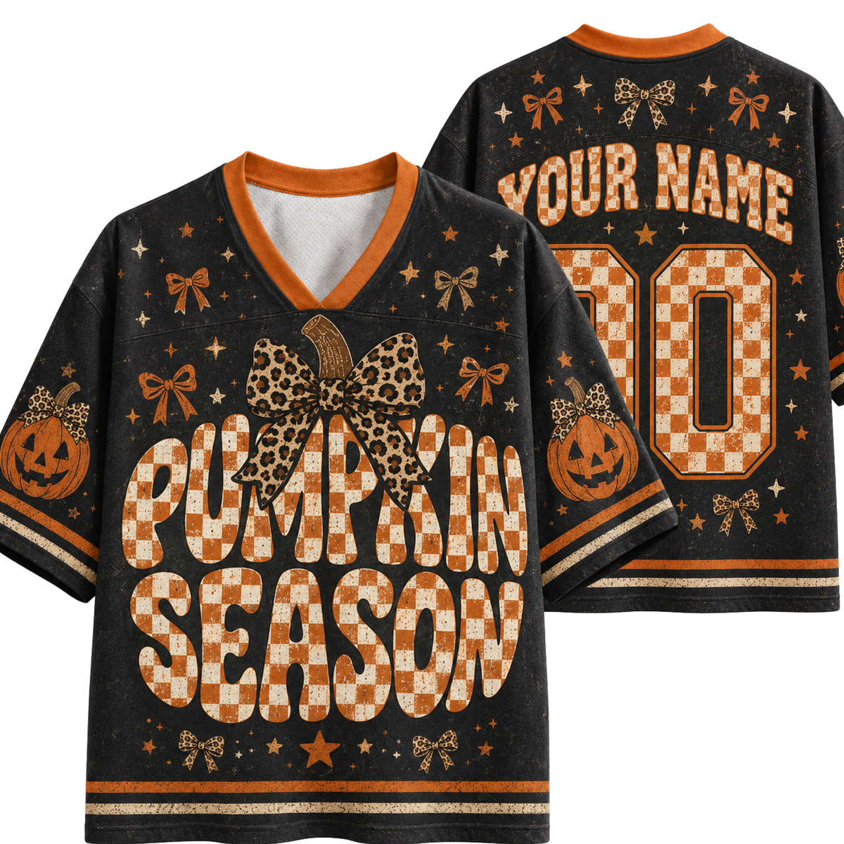 Chaotic Club Pumpkin Season Checkered Fall Mesh Jersey