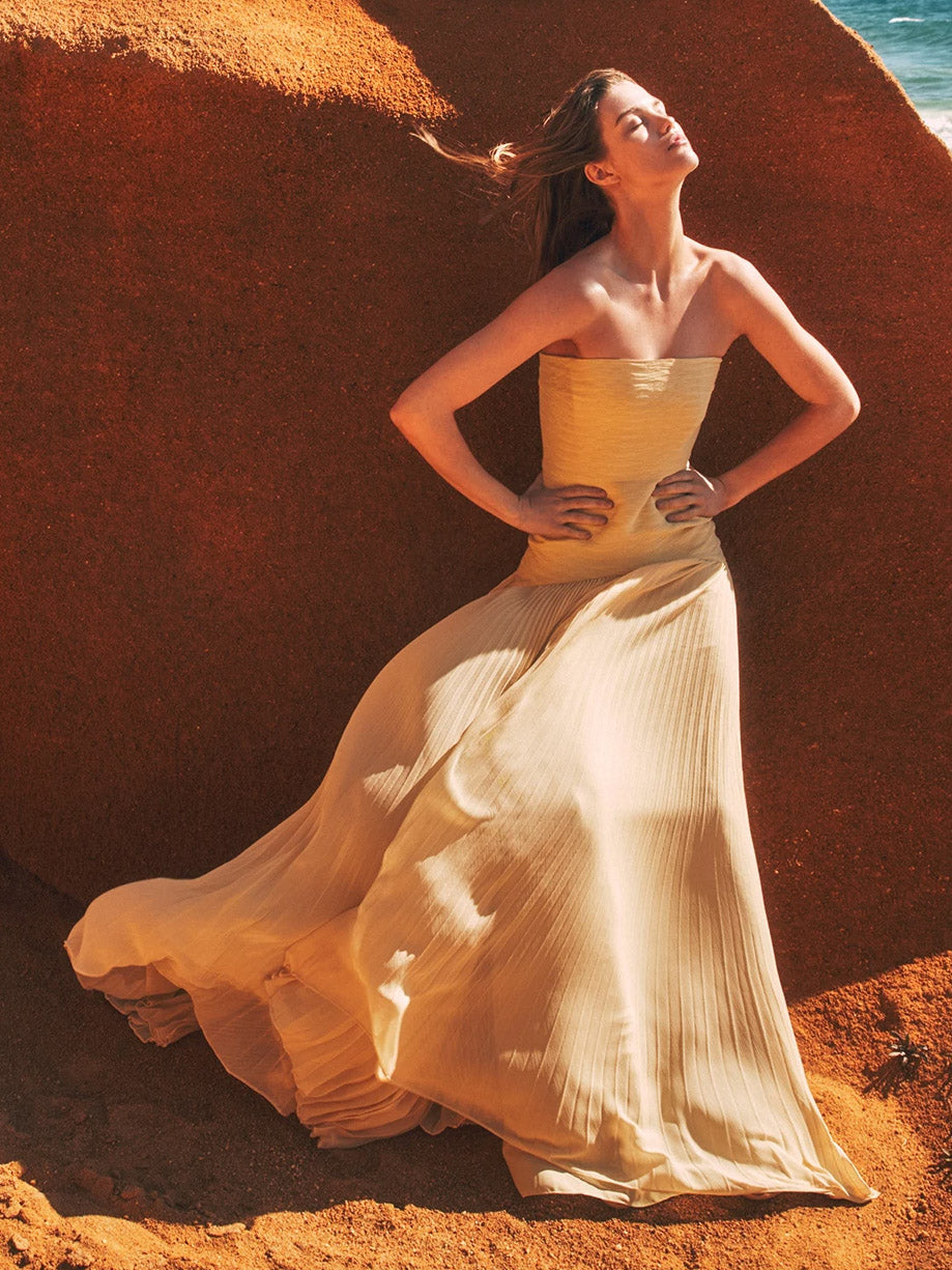 Susan Sunshine Yellow Maxi Dress