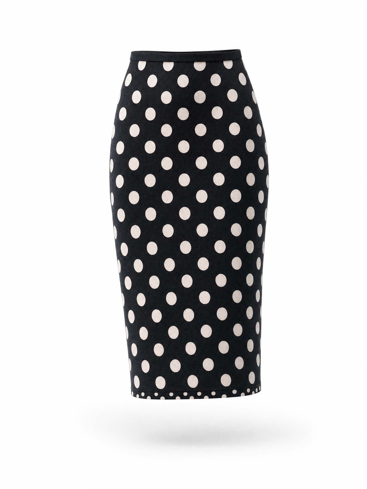 Vintage Polka Dot Midi Pencil Skirt