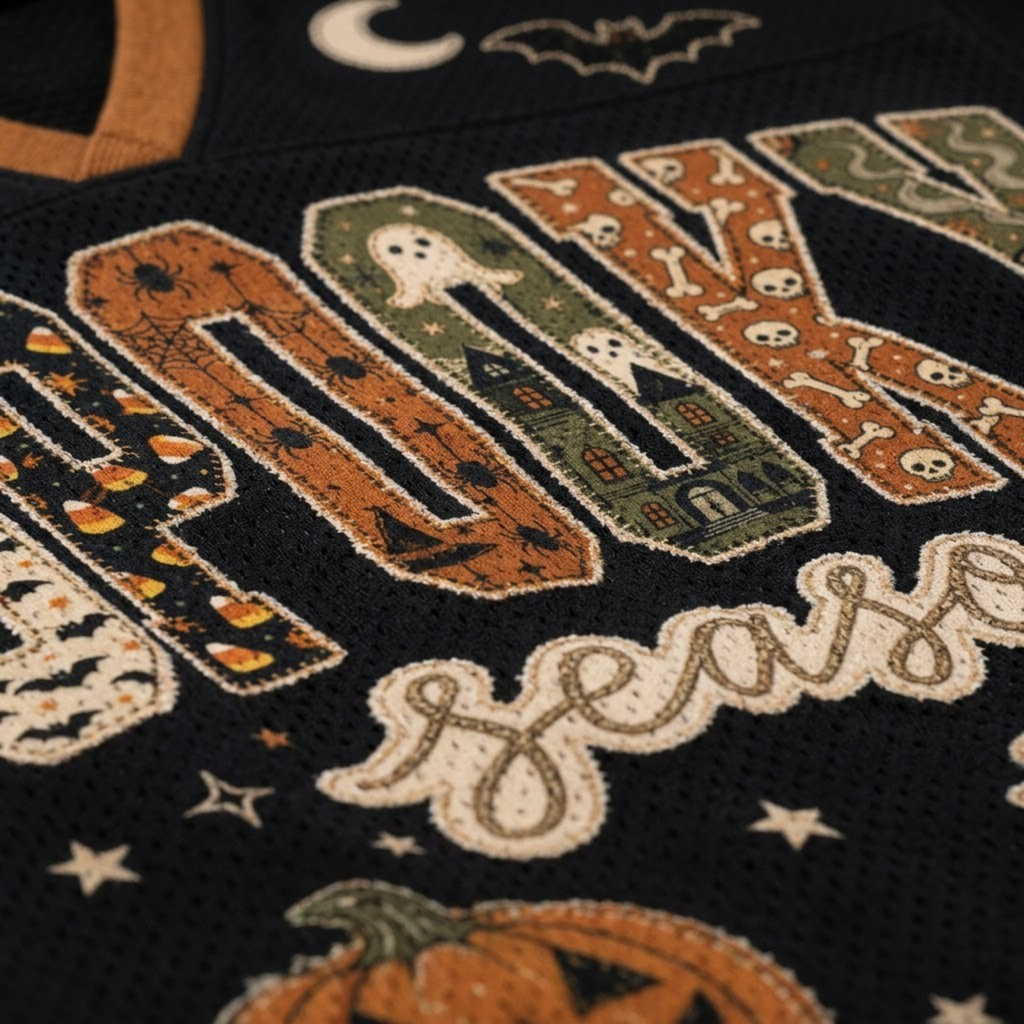 Chaotic Club Spooky Season Patchwork Long Sleeve Jersey
