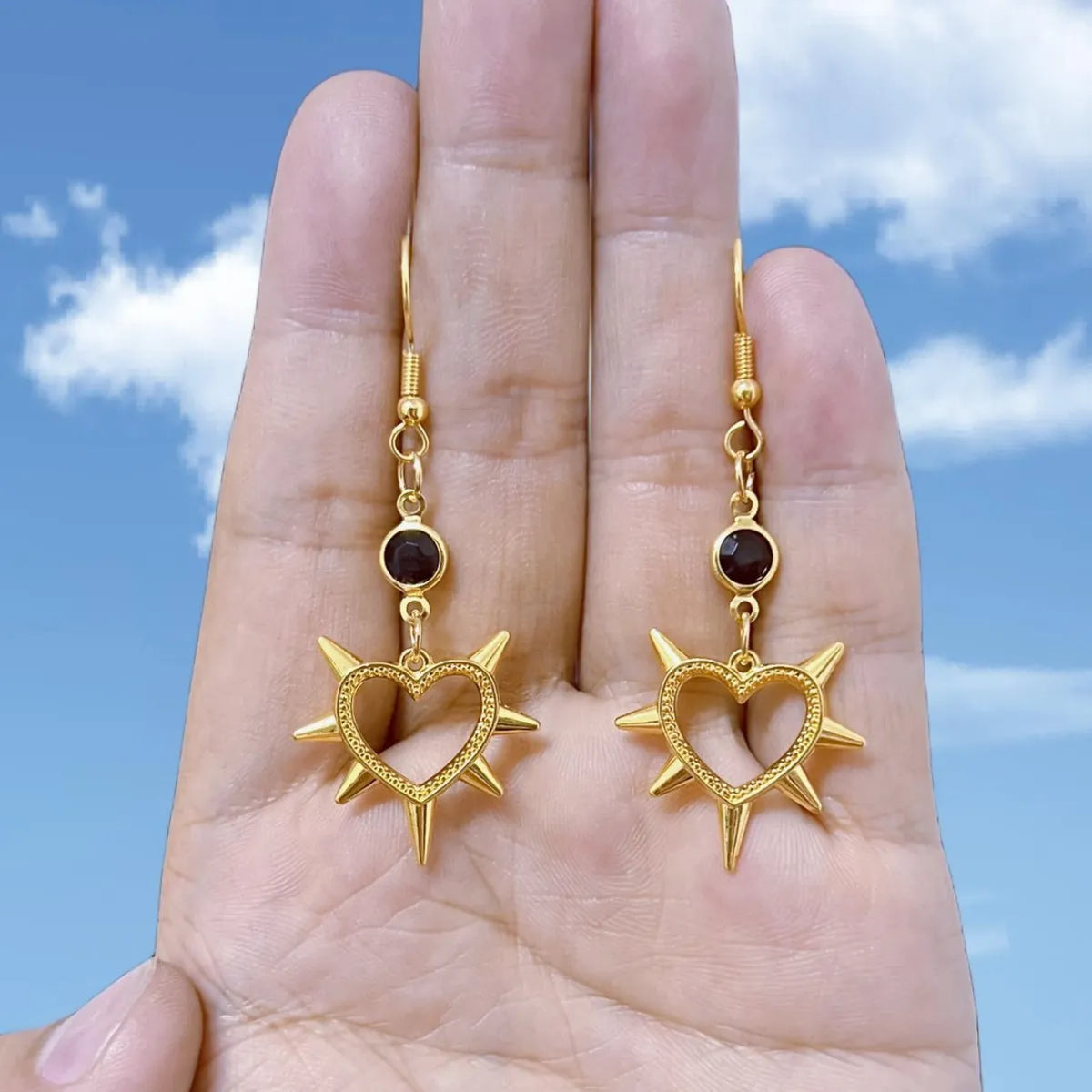 Gothic Heart-shaped Earrings
