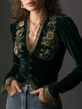 Chic Shirt in velvet, Designer Aesthetic