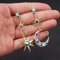 Star Moon Earrings