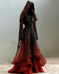 Halloween Gradient Embroidered Lace Evening Dress 7e8d