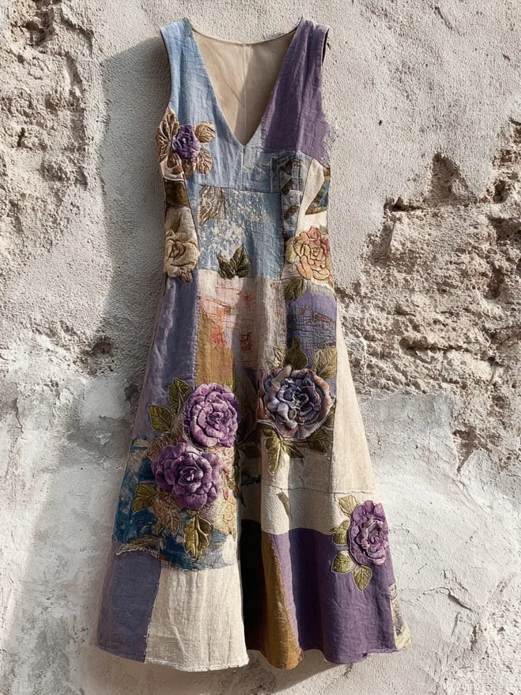 Midi Dress with linen – Designer Aesthetic