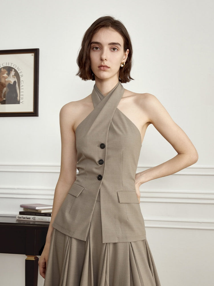 Sophisticated Cross Wrap Vest