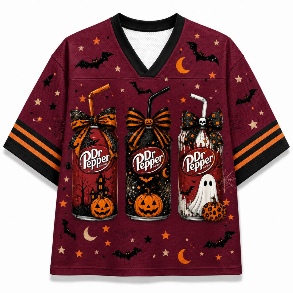 Chaotic Club Spooky Dr Pepper Cans Halloween Mesh Jersey