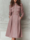 Vintage Midi Dress in premium, Designer Aesthetic