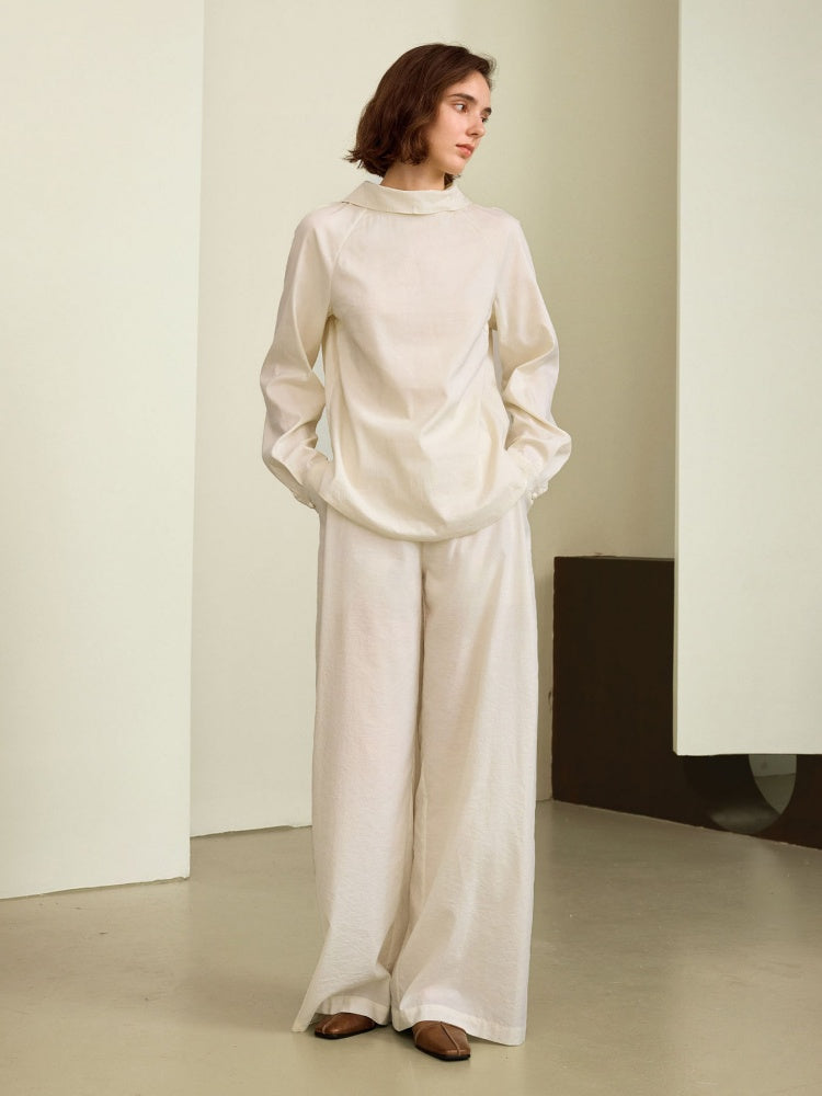 Breathable Linen-Blend Sun Protection top