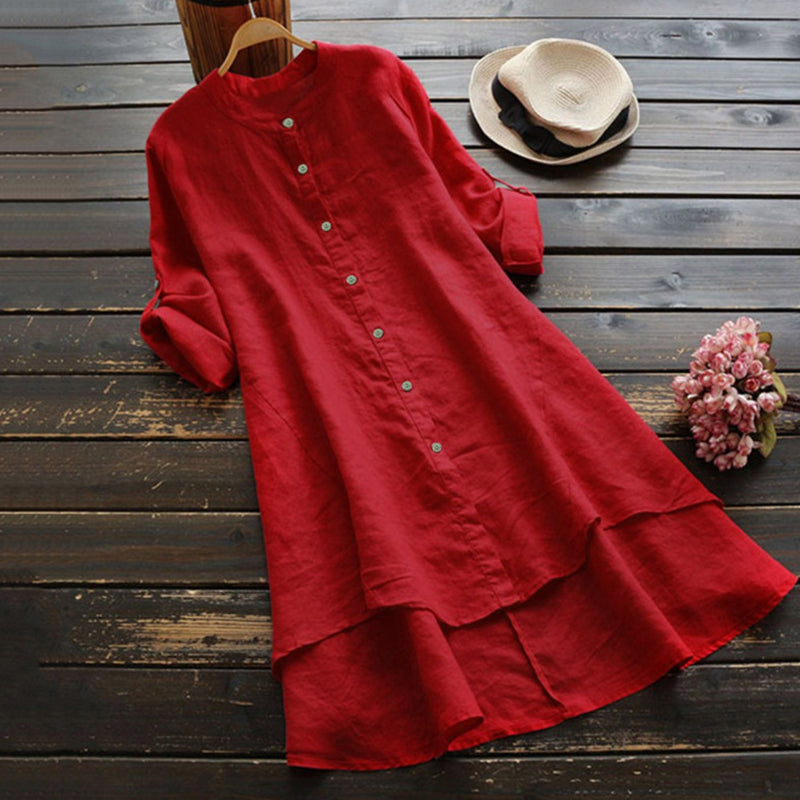 Vintage Midi Dress in linen, Affordable Luxury